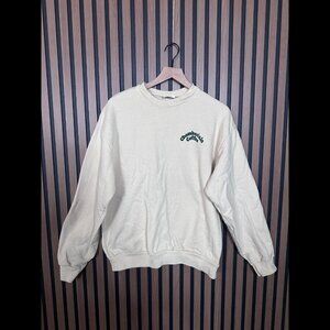 Chamberlain Coffee Sweatshirt Large Mens Ivory Pullover Crewneck American Cotton